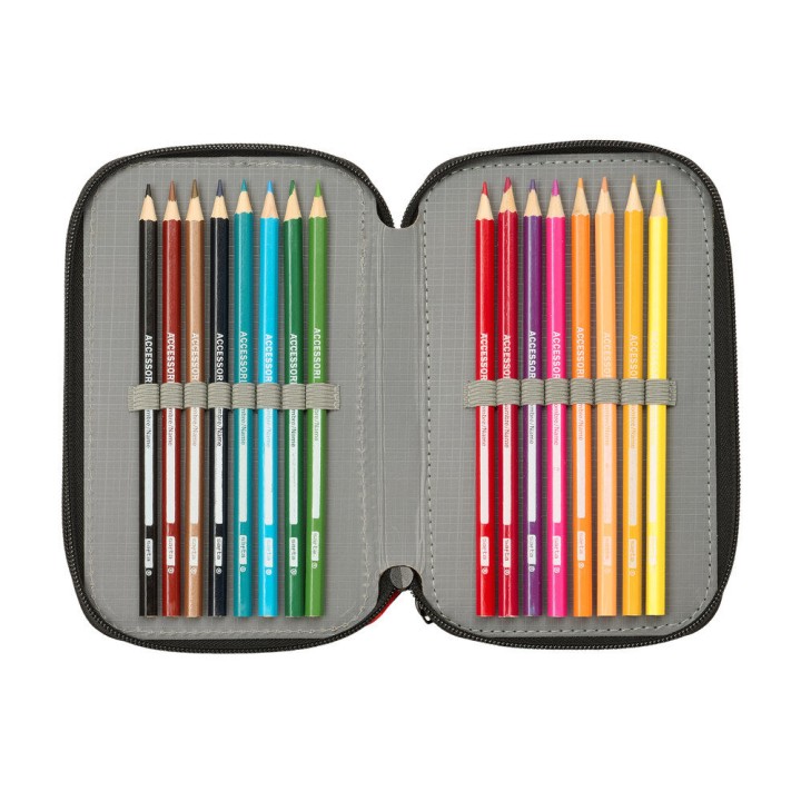 Plumier Graffiti Minecraft triple 37pzs