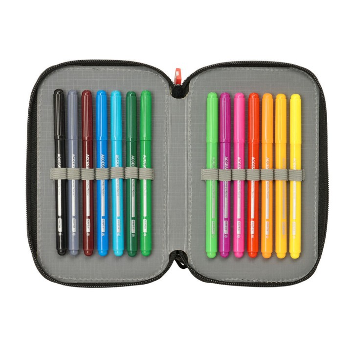 Plumier Graffiti Minecraft triple 37pzs