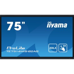 iiyama PROLITE TE7514MIS-B2AG Pantalla plana para señalización digital 190,5 cm (75") LCD Wifi 435 cd / m² 4K Ultra HD Negro