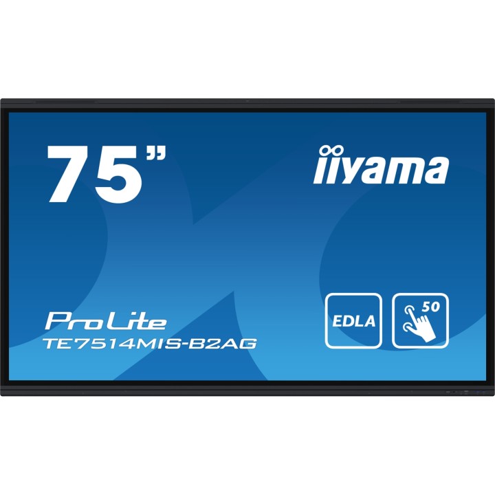 iiyama PROLITE TE7514MIS-B2AG Pantalla plana para señalización digital 190,5 cm (75") LCD Wifi 435 cd / m² 4K Ultra HD Negro