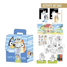 Mochila set coloreable Bluey