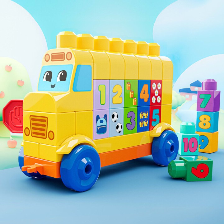 Autobus Numeros Encajables MEGA Bloks 45pzs