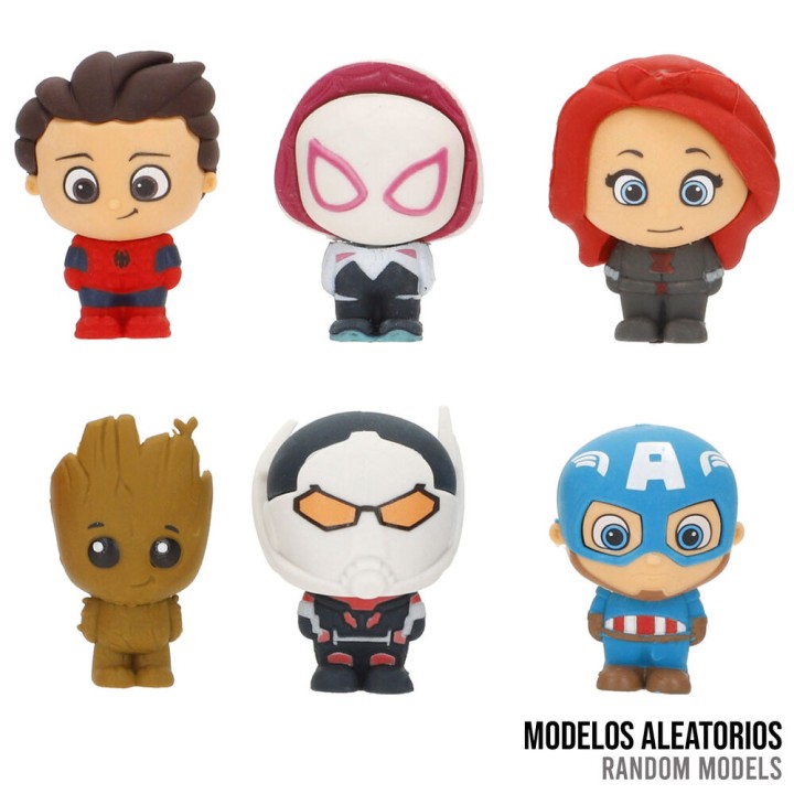 Capsula Puzzle 3D Goma Borrar Palz Marvel surtido