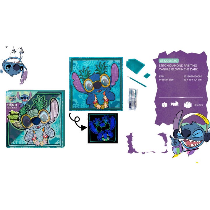 Pinta con diamantes Stitch Disney