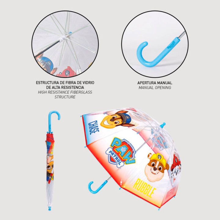 Paraguas manual burbuja Patrulla Canina Paw Patrol 45cm