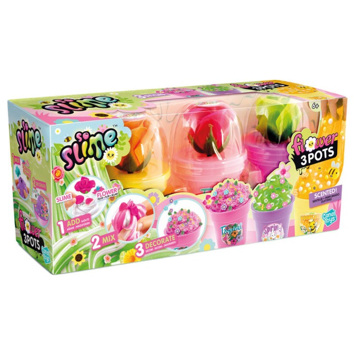 Set 3 macetas flores Slime Flower