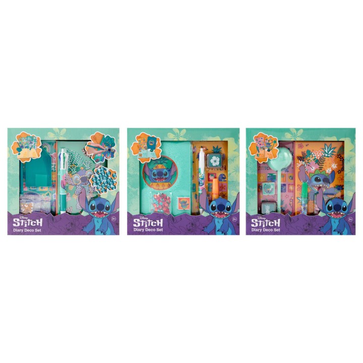 Set Decoracion Diario Stitch Disney