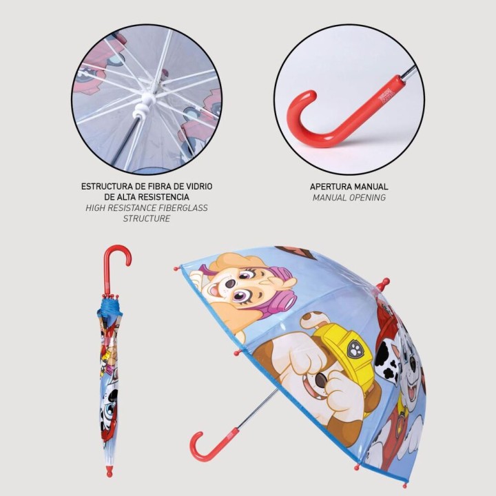 Paraguas manual burbuja Patrulla Canina Paw Patrol 45cm