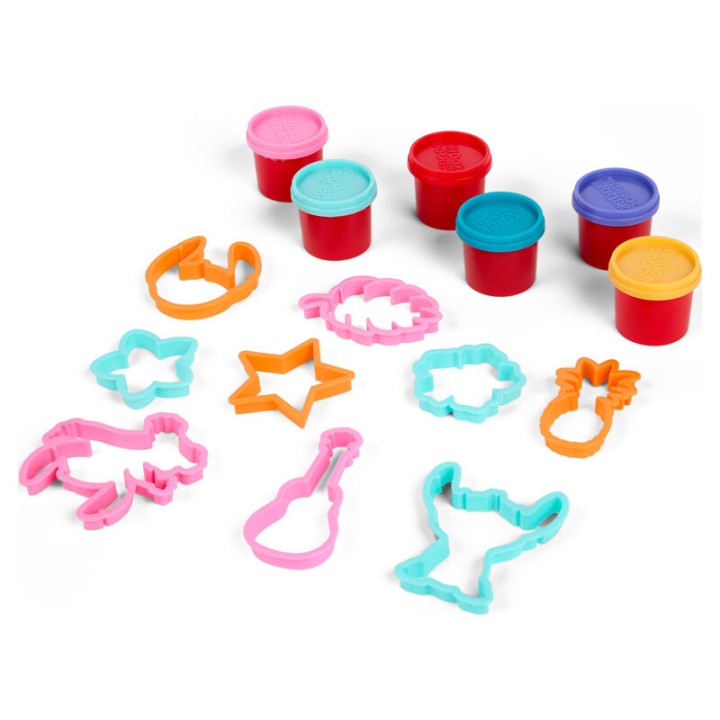 Blister 6 mini botes plastilina + moldes Stitch Disney surtido