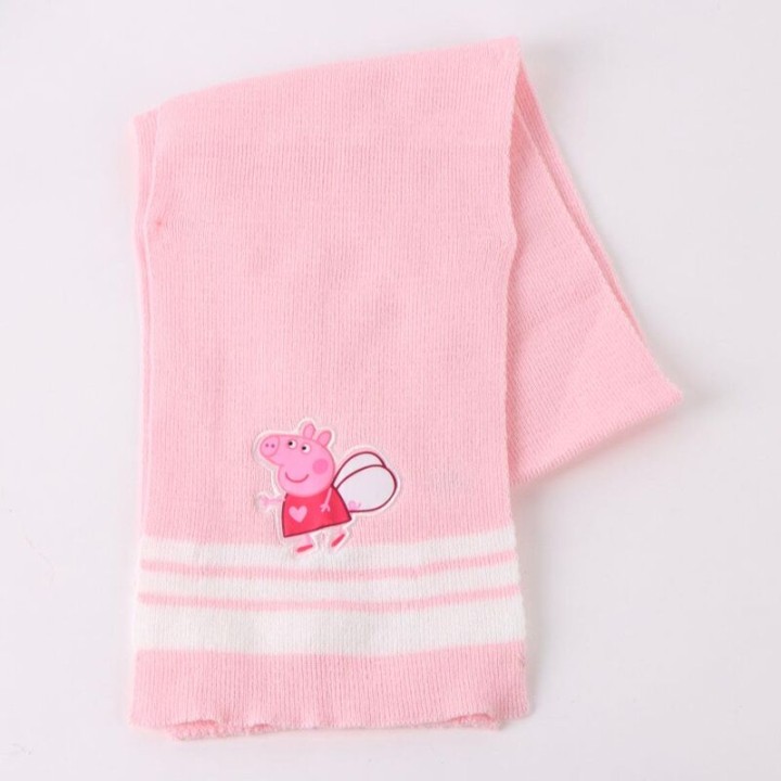 Conjunto gorro guantes bufanda Peppa Pig
