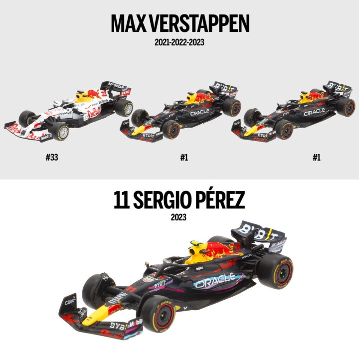 Blister 4 coches F1 Red Bull metal