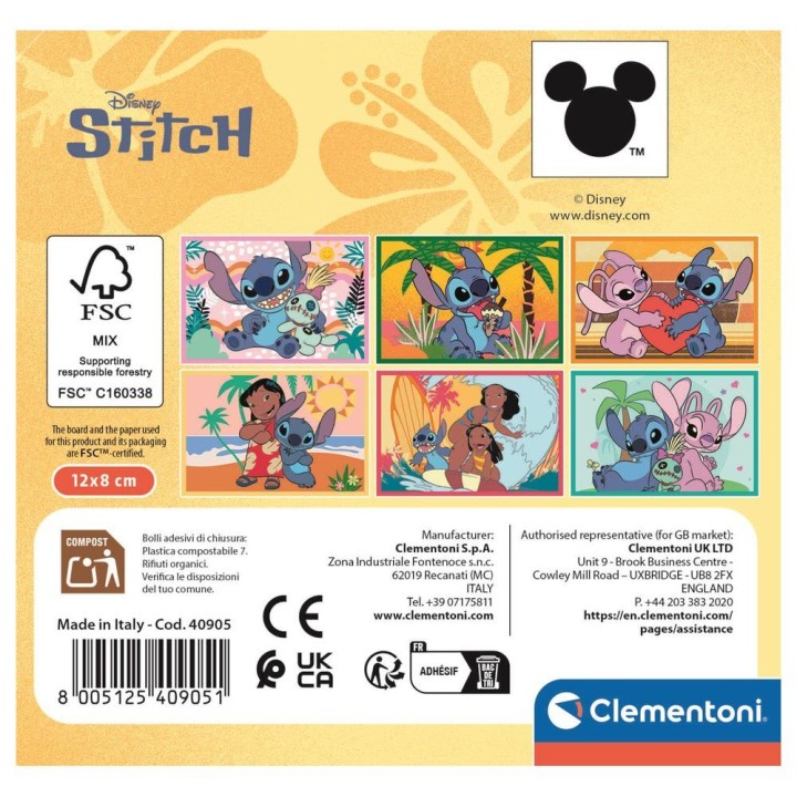 Puzzle cubo Stitch Disney 6pzs