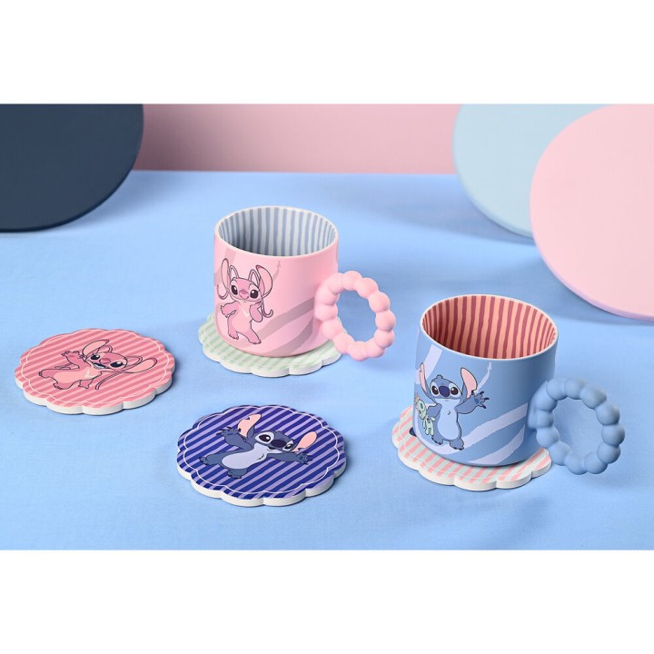 Set 4 posavasos ceramica Stitch Disney