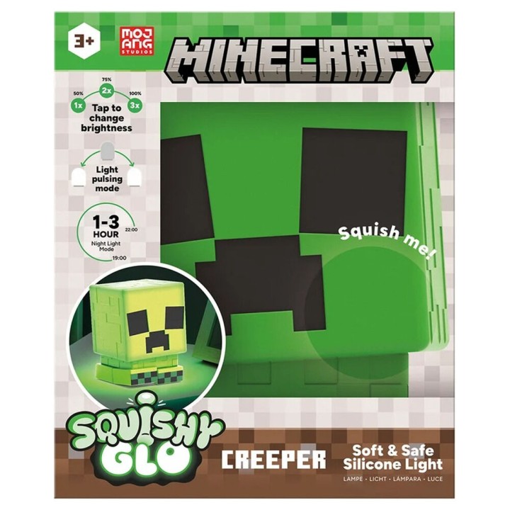 Lampara silicona Creeper SquishyGlo Minecraft