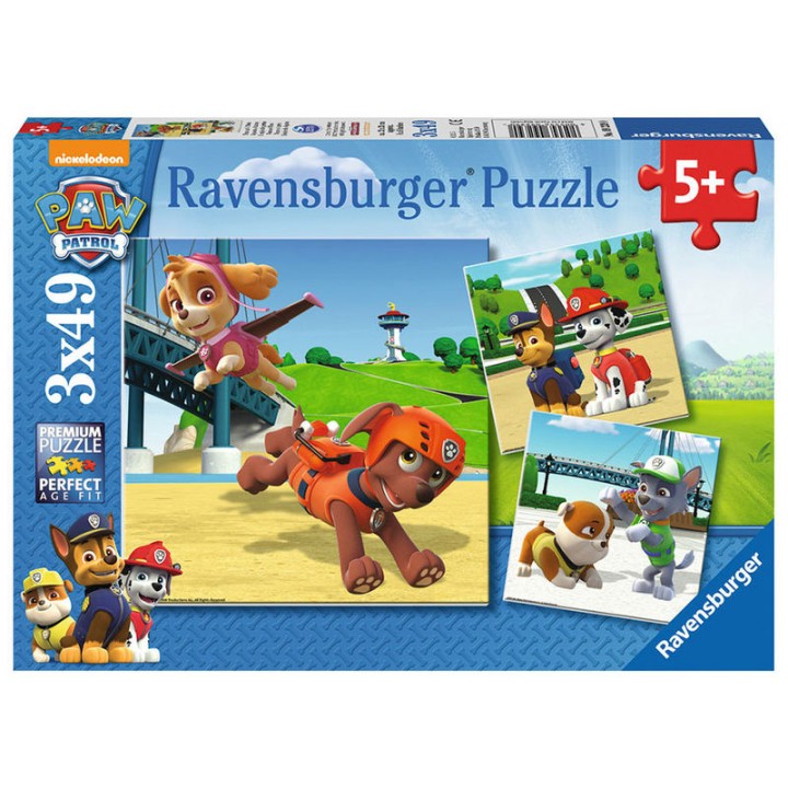 Puzzles Patrulla Canina Paw Patrol 3x49pz