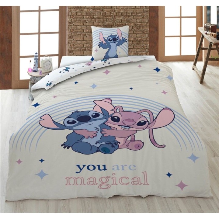 Funda nordica Angel & Stitch Disney cama 90cm policotton