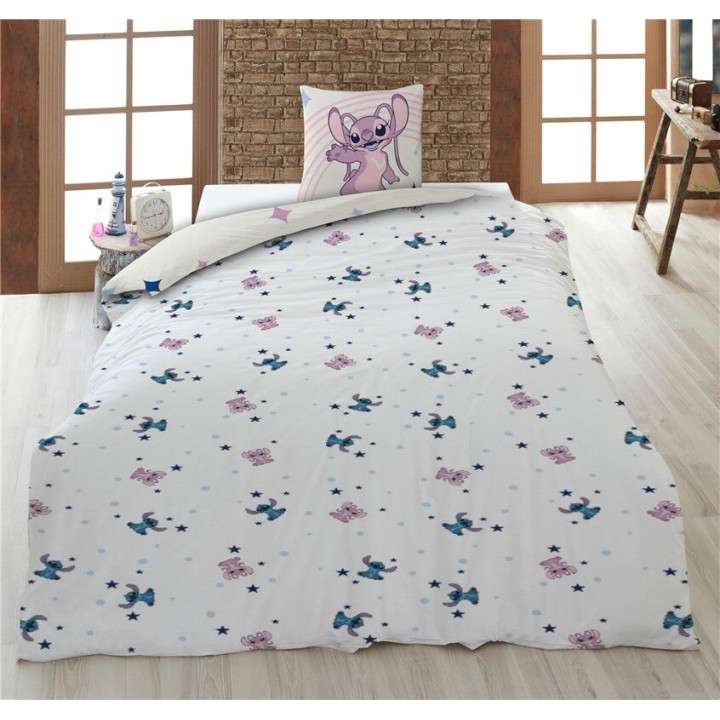 Funda nordica Angel & Stitch Disney cama 90cm policotton