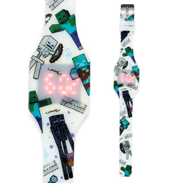 Reloj digital silicona Minecraft surtido
