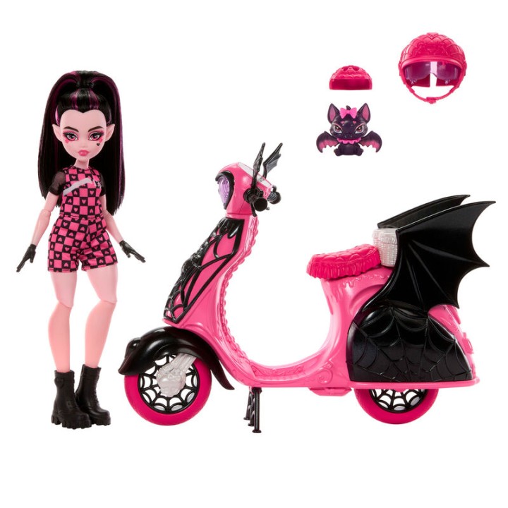 Muñeca Draculaura + Scooter Monster High