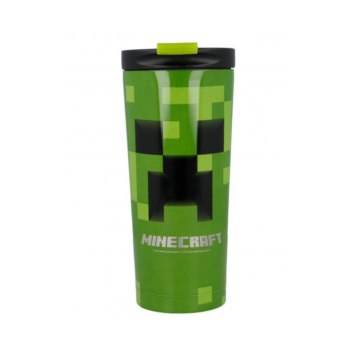 Vaso termo acero inoxidable Minecraft 425ml