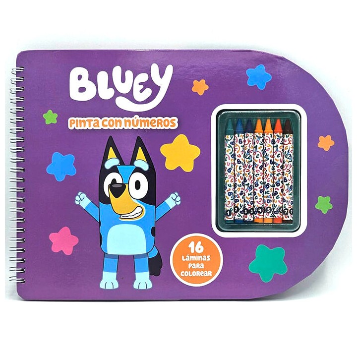 Libreta Pinta con Numeros Bluey