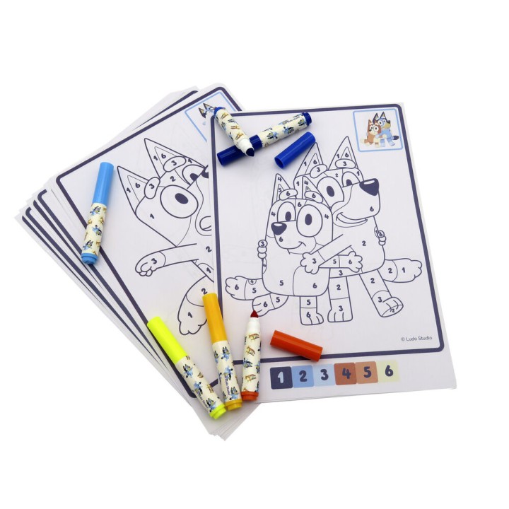 Set coloreable numeros Bluey