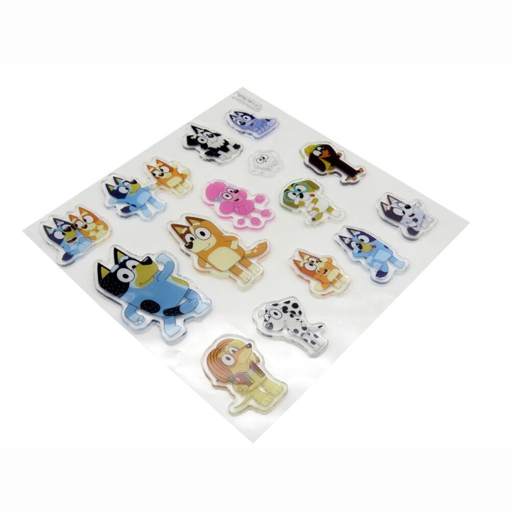 Pegatinas gel ventana Bluey