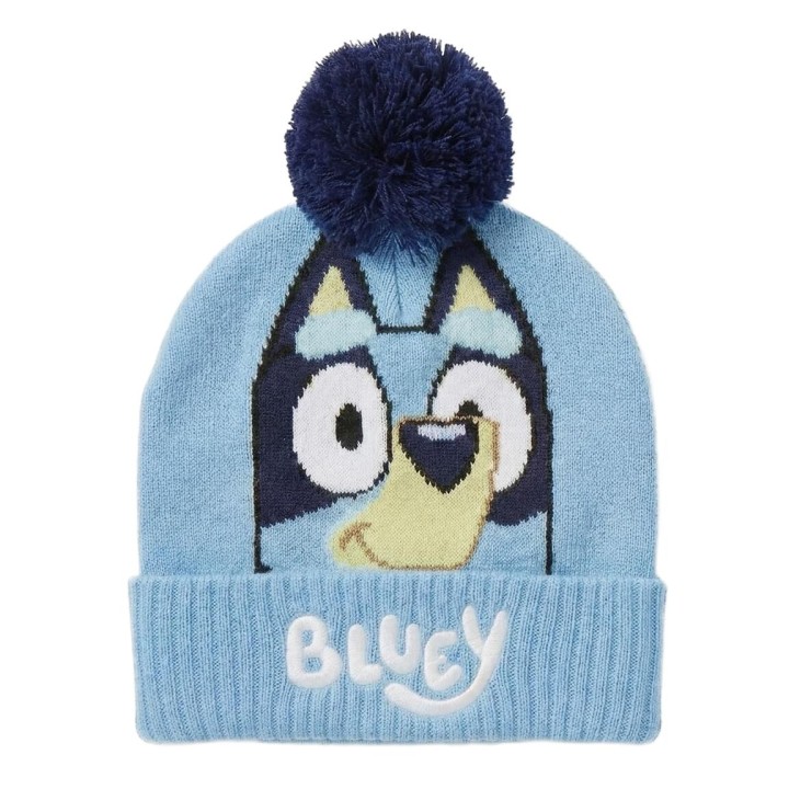 Conjunto gorro guantes bufanda cuello Bluey