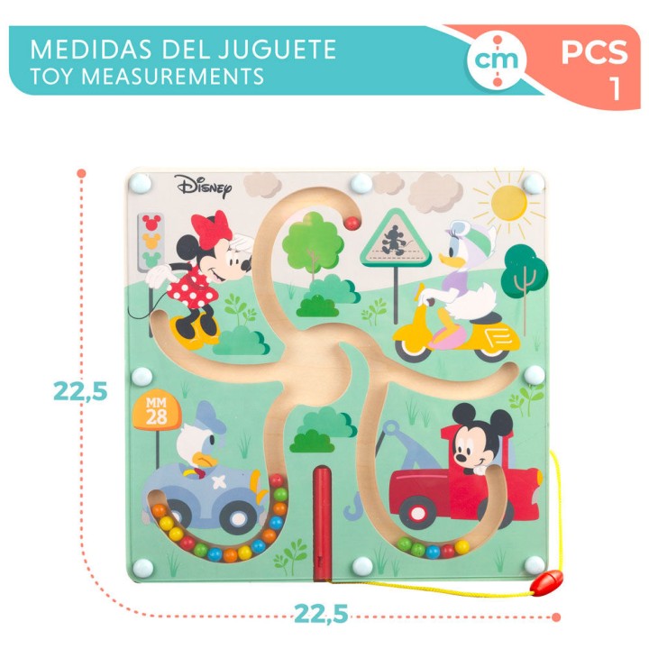 Laberinto magnetico Baby Disney madera