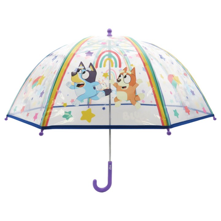 Paraguas manual burbuja transparente Bluey 48cm