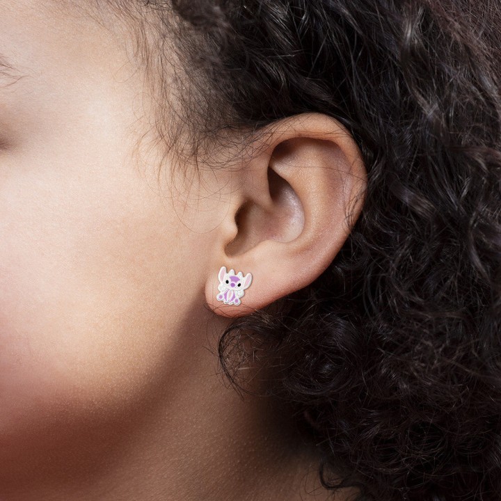 Pendientes Angel & Stitch Disney plata
