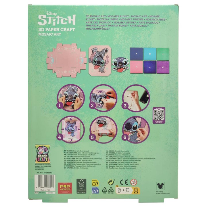 Manualidad papel 3D Stitch Disney