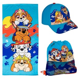 Set toalla + saco + gorra Patrulla Canina Paw Patrol
