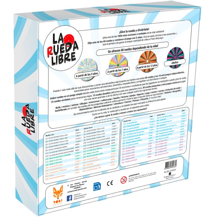 Juego de mesa La Rueda Libre español