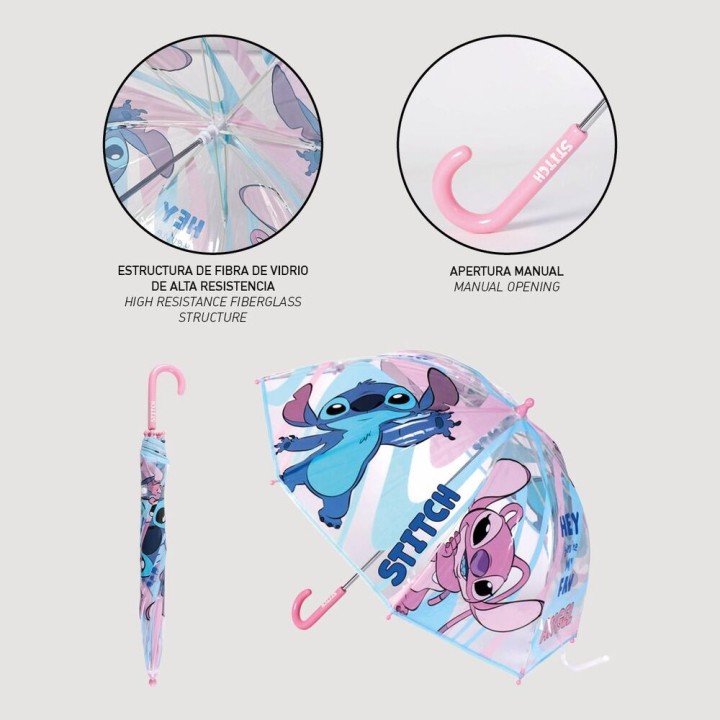 Paraguas manual burbuja Stitch Disney 45cm