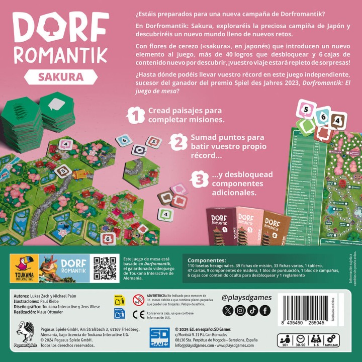 Juego mesa Dorfromantik Sakura español