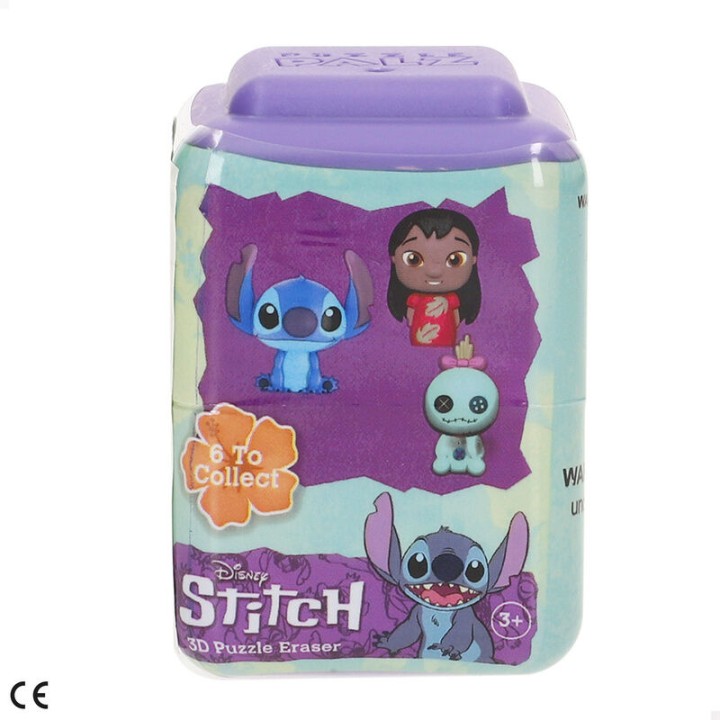 Capsula Puzzle 3D Goma Borrar Palz Stitch Disney surtido