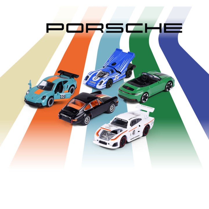 Set 5 coches Porsche