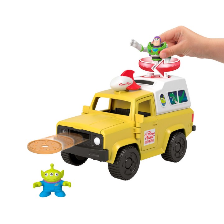Camion Pizza Planet + figuras Buzz Lightyear y Alien Toy Story Disney Pixar Imaginext