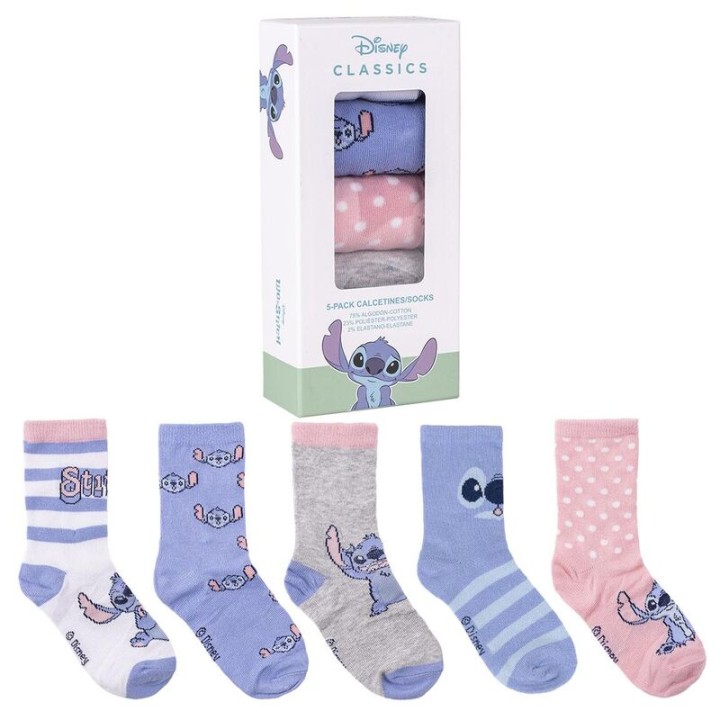 Blister 5 calcetines Stitch Disney