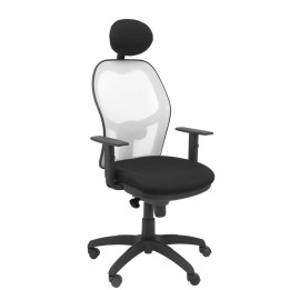 SILLA JORQUERA MALLA BLANCA CABECERO FIJO ASIENTO BALI NEGRO 15SBBALI840C