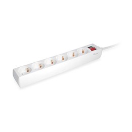 Regleta EQUIP 6xSchuko Interruptor Blanca (EQ245552)
