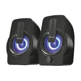 Altavoces Trust Gemi 2.0 6W RGB 3.5mm Negros (22948)