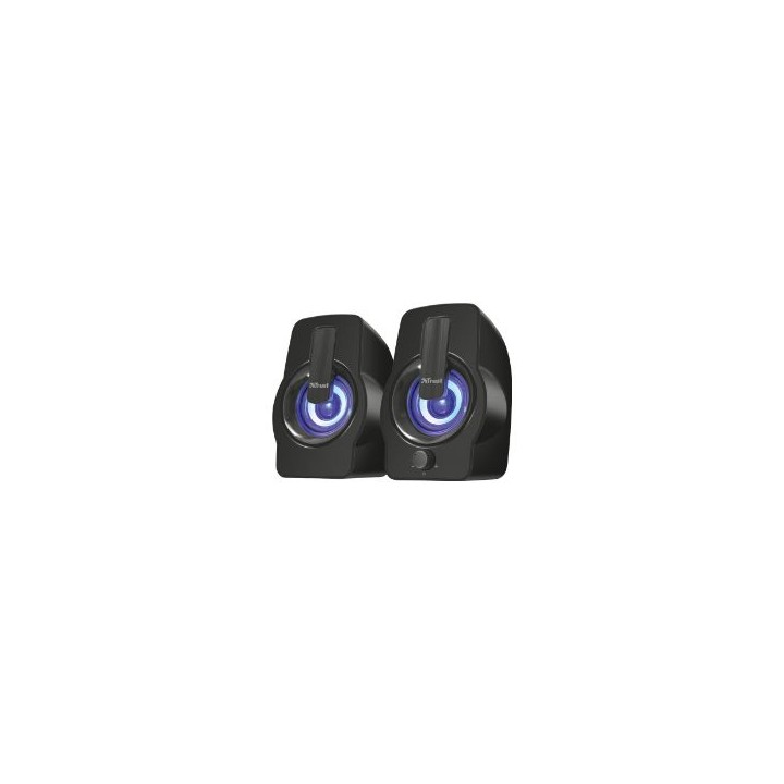 Altavoces Trust Gemi 2.0 6W RGB 3.5mm Negros (22948)