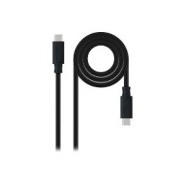 Nanocable USB-C/M USB-C/M 0.5m Gris/Negro (10.01.4100)