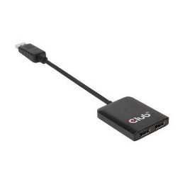 Hub MST Club 3D DP 1.2/M a 2xDP/H 0.2m Negro (CSV-6200)