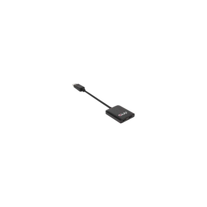 Hub MST Club 3D DP 1.2/M a 2xDP/H 0.2m Negro (CSV-6200)