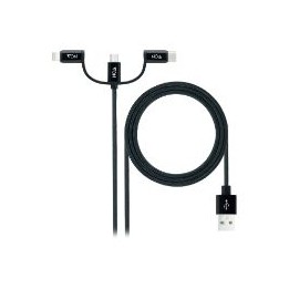 Nanocable USB-A a Lightning/mUSB/USB-C 1m (10.01.3200)