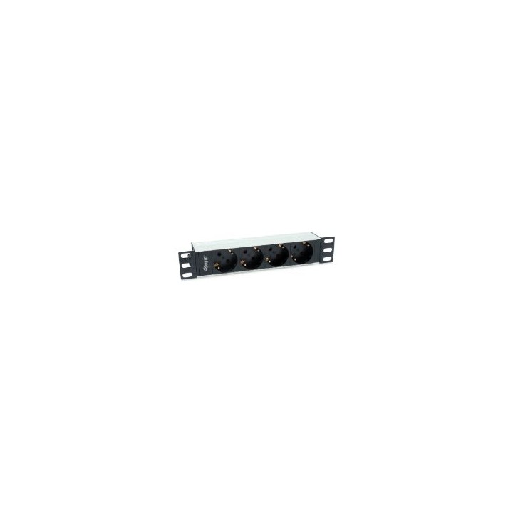 Regleta EQUIP 4xSchuko 1.5m Rack 1U Negra (EQ333311)