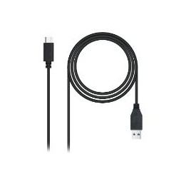 Nanocable USB-A/M a USB-C/M 1.5m Negro(10.01.4001-L150)